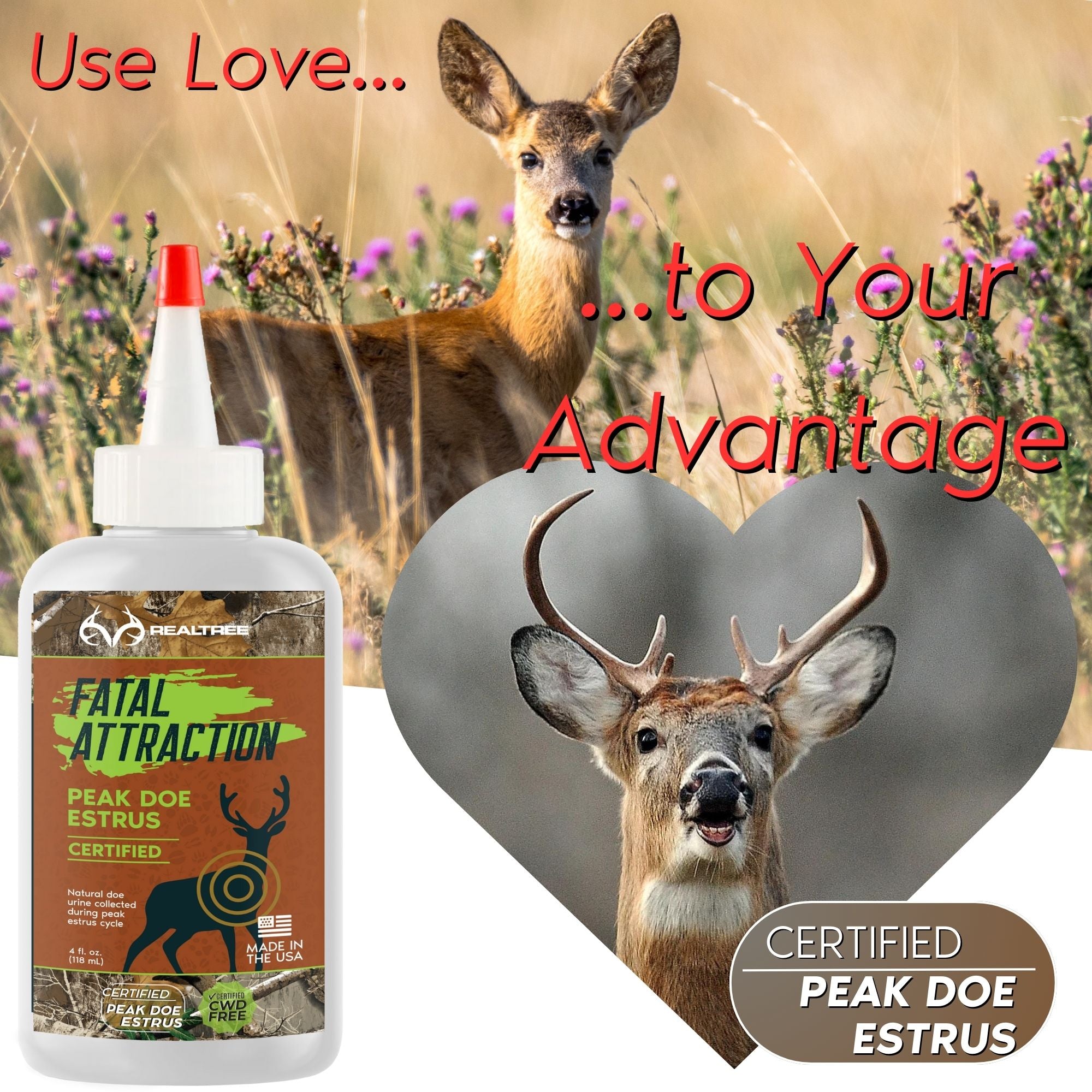 Deer Attractant; Realtree Fatal Attraction Deer Attractant Peak Doe Estrus