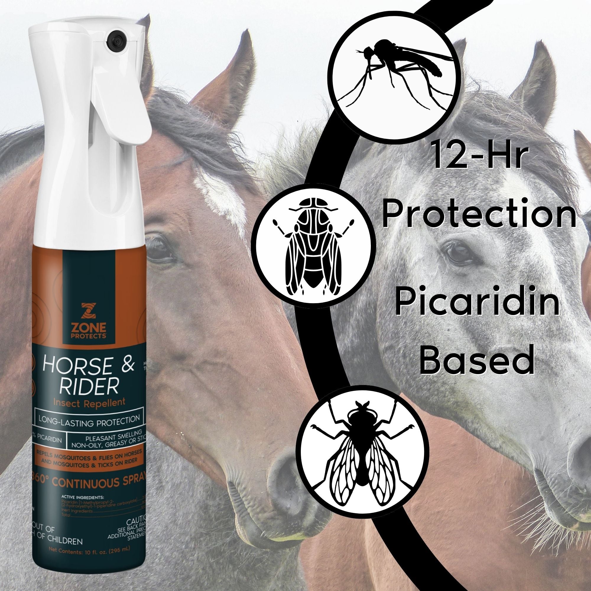 Horse & Rider Equine Fly/Insect Repellent Continuous Spray