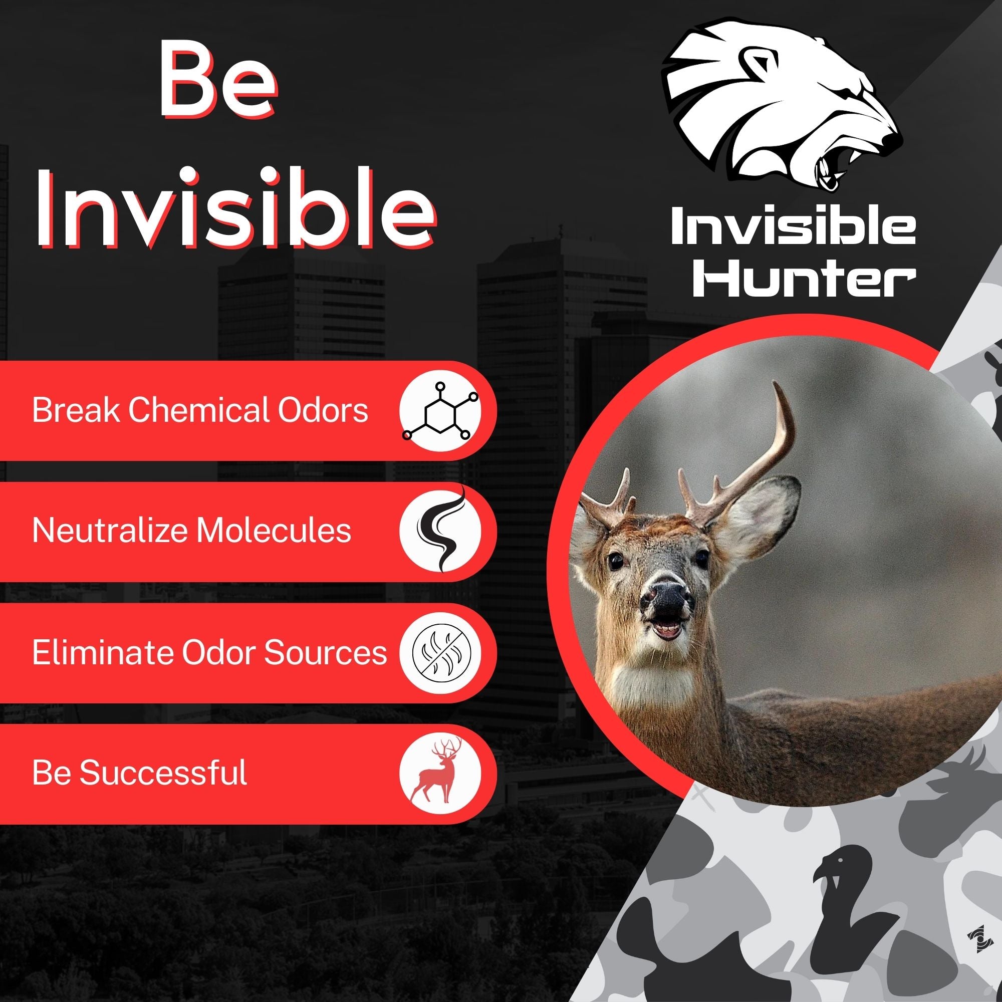 Invisible Hunter Scent Eliminator Wipes