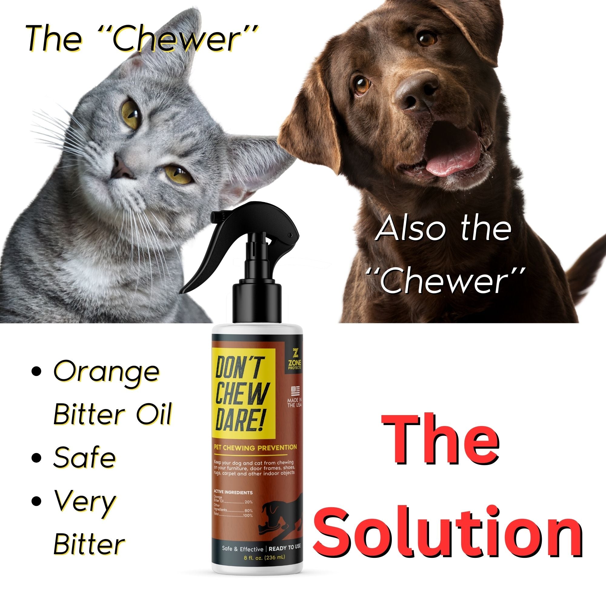 Chewing Prevention; Don't Chew Dare! 8oz Spray